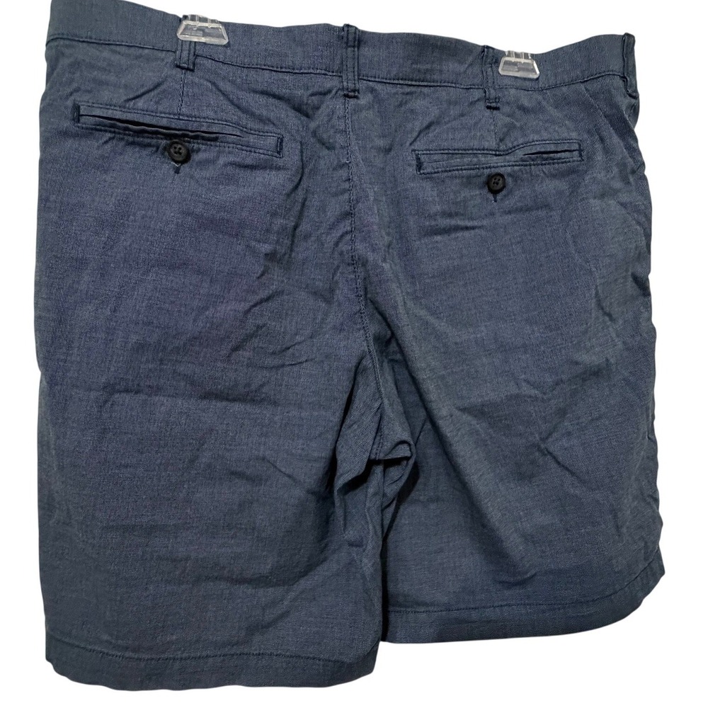 Marc Anthony Slim Fit Stretch Waist Shorts Blue Micro Pattern Size 38W Fathers D - Picture 2 of 5
